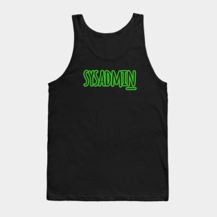 SYSADMIN SIMPLE | Professions | Green Outline Tank Top